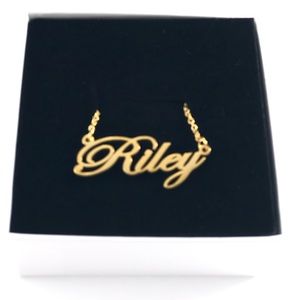 14K Gold Plated Name Necklace - Riley